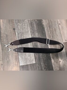 JACK SPADE replacement shoulder strap in black Canvas/Leather pre-owned used